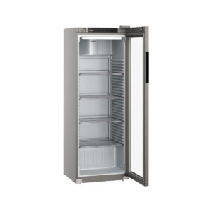 Kühlschrank groß silber mit Glastür